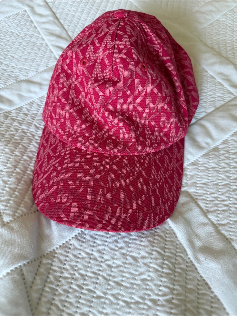 Michael Kors Hot Pink MK Logo Baseball Cap
